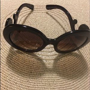PRADA BROWN MARBLED SUNGLASSES